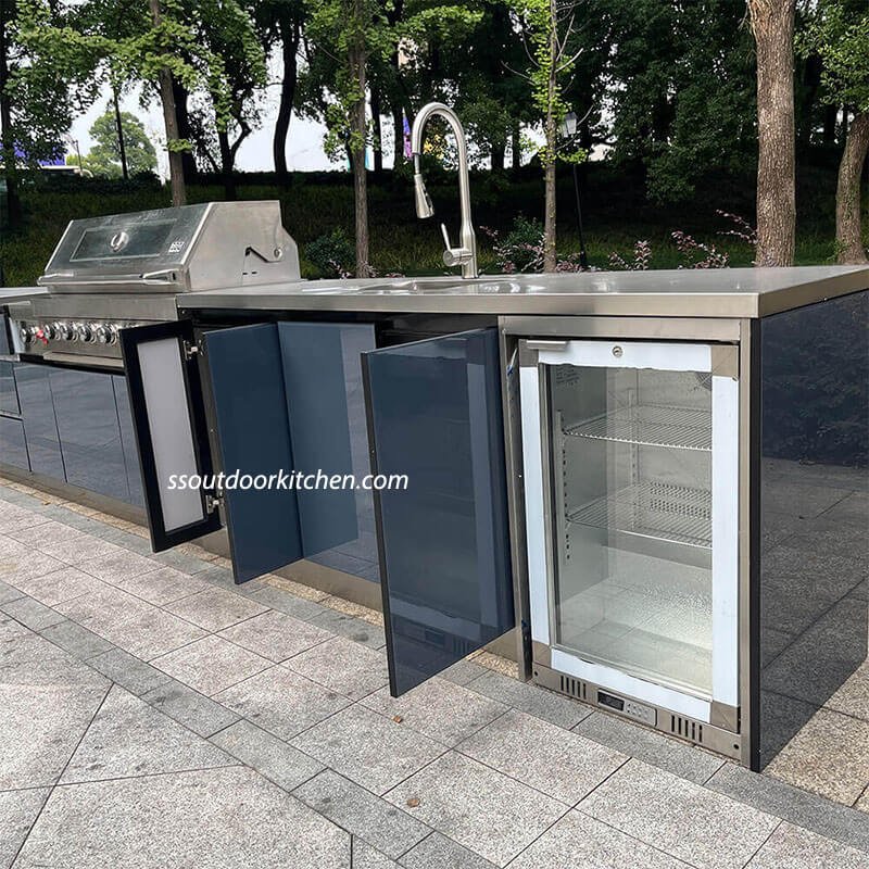 stainless steel outdoor kitchen cabinets