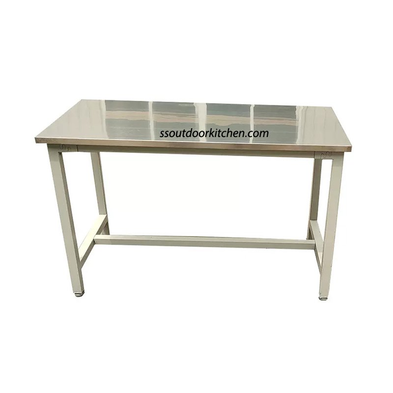 stainless steel countertop table